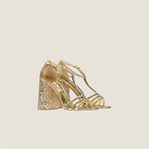 miu miu glitzersandalen runners|miu mi u shoes women.